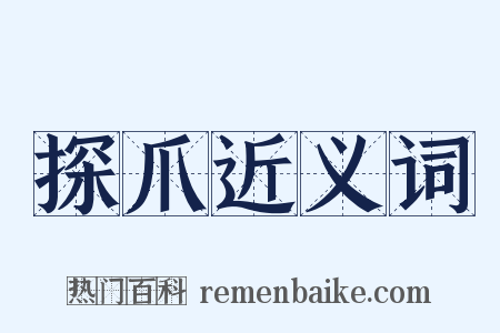 探爪近义词是什么意思的图片